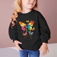 thumbnail image 2 of Zwiiyzr 2025 Chandail Molletonné à Col Rond pour Tout-Petits Enfants Bébés Garçons Filles, Haut Uni, Vêtements d'Automne Hiver 2-10 Ans Noir, 2 of 5