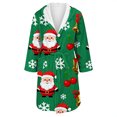 thumbnail image 4 of Peignoirs pour Femmes Peignoir Long Chaud Tendance à Manches Longues d'Hiver Pyjama Robe de Nuit, 4 of 5