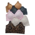 thumbnail image 3 of Comfort Unlined Leisure Bra for Home and Casual Wear with Printed design Seamless Push Up Support Adjustable Straps No Wire Leopard Pattern for All Seasons, 3 of 4