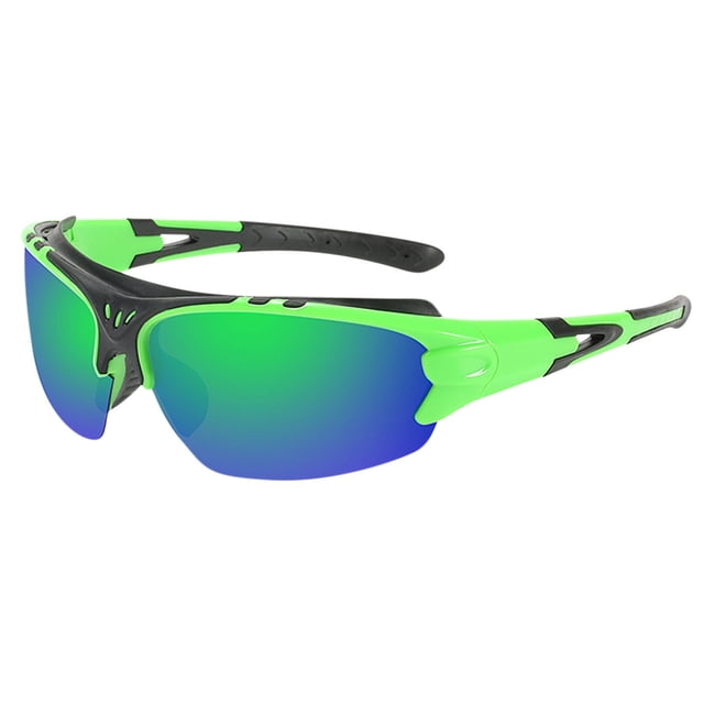 Lunettes de Soleil Sport E pour Hommes Femmes Cyclisme Extérieur Coupe-Vent Protection Uv Lentille Tac Résistantes aux Rayures Imperméables 6 X 4,7 X 1,9 Pouces Conception Légère
