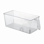 Super Facile d'utilisation Congélateur en plastique avec poignée de retrait transparent Bucket de rangement adapté pour le bar à la maison Restaurant