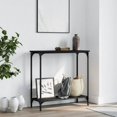 thumbnail image 1 of vidaXL Table Console Noire 75x30,5x75 cm Bois Manufacturé, 1 of 1