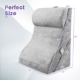thumbnail image 2 of Gymax Ensemble de 3 Oreillers Orthopédiques en Coin pour Lit Support Ajustable pour Dos Cou Gris, 2 of 9