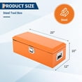 thumbnail image 3 of 20"x12"x10" Steel Truck Bed Tool Box, Heavy Duty Waterproof Metal Toolbox Organizer with Lock and Key, Trailer Tool Box  for Truck, Pickup, RV, Trailer, 3 of 9