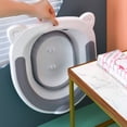 thumbnail image 4 of Bassin de Bain Pliable et Rabattable pour s'Asseoir pour le Confort, Baignoire Portative pour Trempage des Hanches Compatible avec les Sièges de Toilette Standard (39x37 cm), Conception de Rangement Facile, 4 of 6