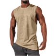 thumbnail image 1 of Gibobby Men's Tank Tops Quick Dry Sleeveless Workout Muscle Shirt Athletic Bodybuilding Gym Performance Tee Shirts(Beige,M), 1 of 7
