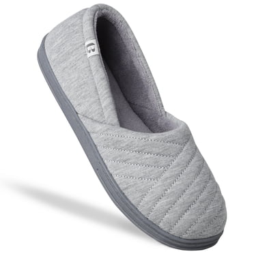 LongBay Women's Comfy Breathable Memory Foam Closed Back Slippers Cotton House Shoes