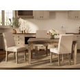 thumbnail image 4 of Morden Fort Farmhouse Dining Table Set for 4, Country Style Kitchen Table with 4 Upholstered Chairs, Rustic Vintage Dining Set for Kitchen or Breakfast Nook, 4 of 5