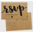 thumbnail image 1 of Inkdotpot 50 Blank RSVP Postcards Rustic Kraft Script Style Print 4"X6" Response Cards,RSVP Reply Card For Wedding,Bridal Shower,Baby Shower, 1 of 5