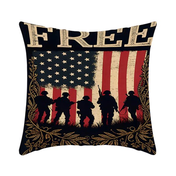America Flag Double Sides Print Cushion Cover For Bed Sofa Cartoons Tetragonum Couch Pillow Cover