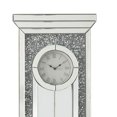 thumbnail image 2 of Benjara BM268979 Wall Clock with Mirror Trim and Molded Design, Silver, 2 of 5
