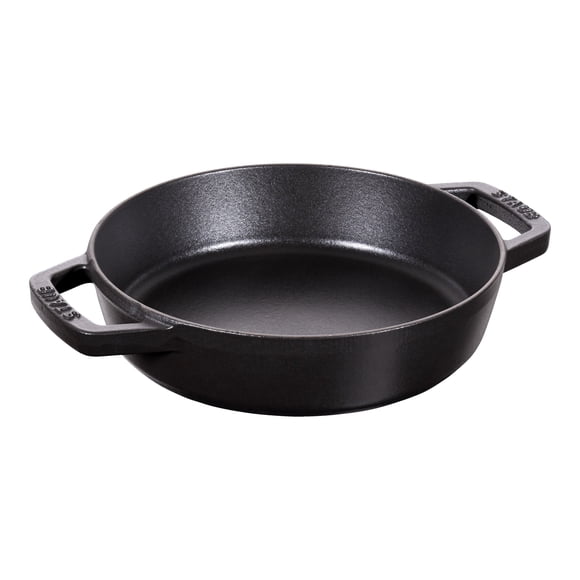 STAUB Poêles 20 cm / 8 Pouces Poêle en Fonte à Double Poignée, Noir