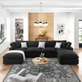 thumbnail image 1 of Modway Commix 6-Piece Down Filled Overstuffed Sectional Sofa in Black, 1 of 10