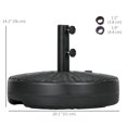 thumbnail image 3 of Outsunny 64lbs Patio Umbrella Base Stand, Fillable Umbrella Holder, Black, 3 of 10