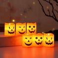 thumbnail image 2 of Halloween Without Flame Candles LED Battery Pillar Candles Like Autumn Halloween Holiday Party Decorative Set, 2 of 6