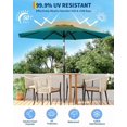 thumbnail image 3 of 9FT Outdoor Patio Umbrella with Crank Lift, Double Layer Wind Vent & Push-Button Tilt,UV Protection, Waterproof, Heavy Duty 8 Rib Design for Deck, Pool, Garden, 3 of 7