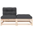 thumbnail image 3 of vidaXL Garden Sofa Armless with Cushions and Footstool, 3 of 5