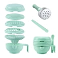 thumbnail image 3 of Kadlawus 2Pcs Manual Food Processor for Kitchen, Food-Grade Plastic Grinding Bowl, Puree Stick Tool, Grinding Rod and Spoon for Little One Food, Vegetables, Fruits, 3 of 9