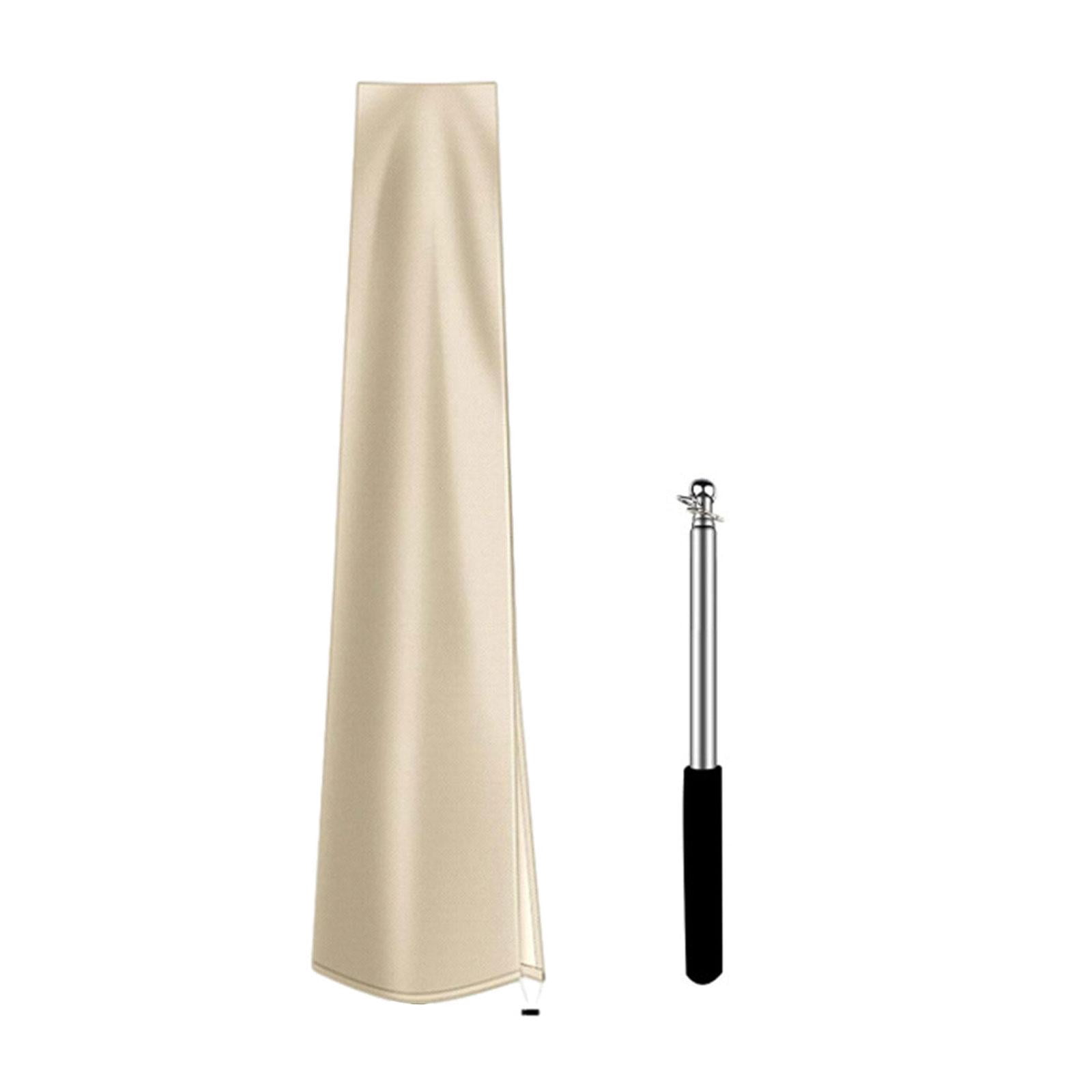 Housse de Parapluie, Housse de Parasols de Cour et de Jardin, Housse de Protection Résistante aux Intempéries, Beige 240 cm