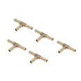 thumbnail image 1 of 5pcs Brass Barb Hose Fitting Tee Way Barbed Connector Fuel 6mm, 1 of 5