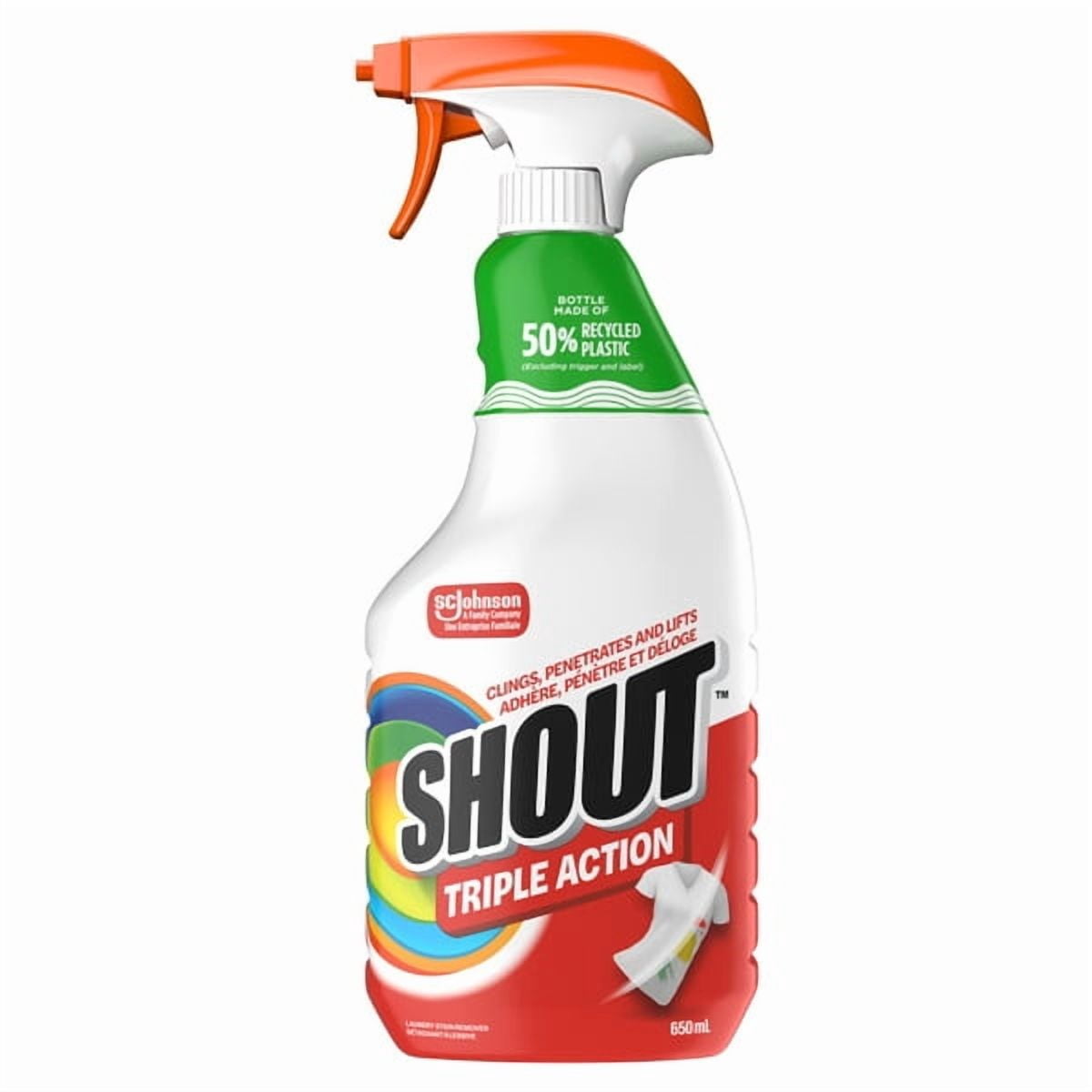 Shout Vaporisateur Détachant pour Lessive à Triple Action