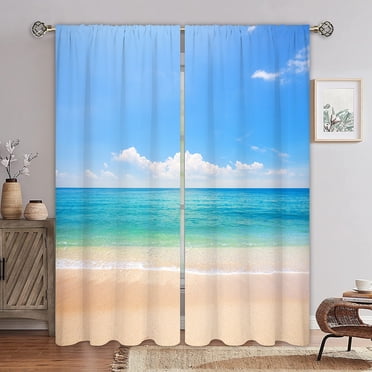 Innerwin Window Curtain Rod Pocket Curtains Semi Sheer Long Drapes Light Filtering Luxury Treatments Linen Textured Home Decor Style B 2PCS-W:51" x H:63"