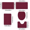 thumbnail image 3 of Fridja Bathroom Rugs 5 Piece - Absorbent Memory Foam Bath Mat for Bathroom, Non-Slip, Machine Washable, Dries Quickly, Bathroom Mat Set Red, 3 of 5
