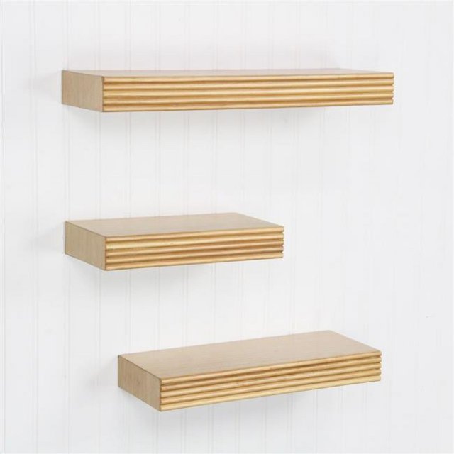 Cheungs 5952-3 Corrabel Ridged Floating Accent Shelves - Set of 3