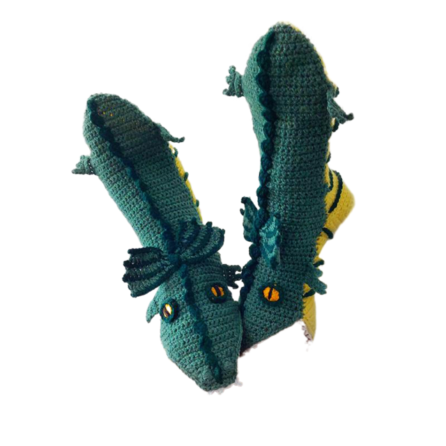 Knitted Crocodile Socks 3D Animal Socks Knitting Pattern Socks Fun Christmas Gift to Kids Adults