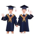 thumbnail image 4 of Kids Graduation Robe Kindergarten Cap and Gown Set with Tassel Graduation Photography Outfit Size 8-9T Kids Clothes, 4 of 9