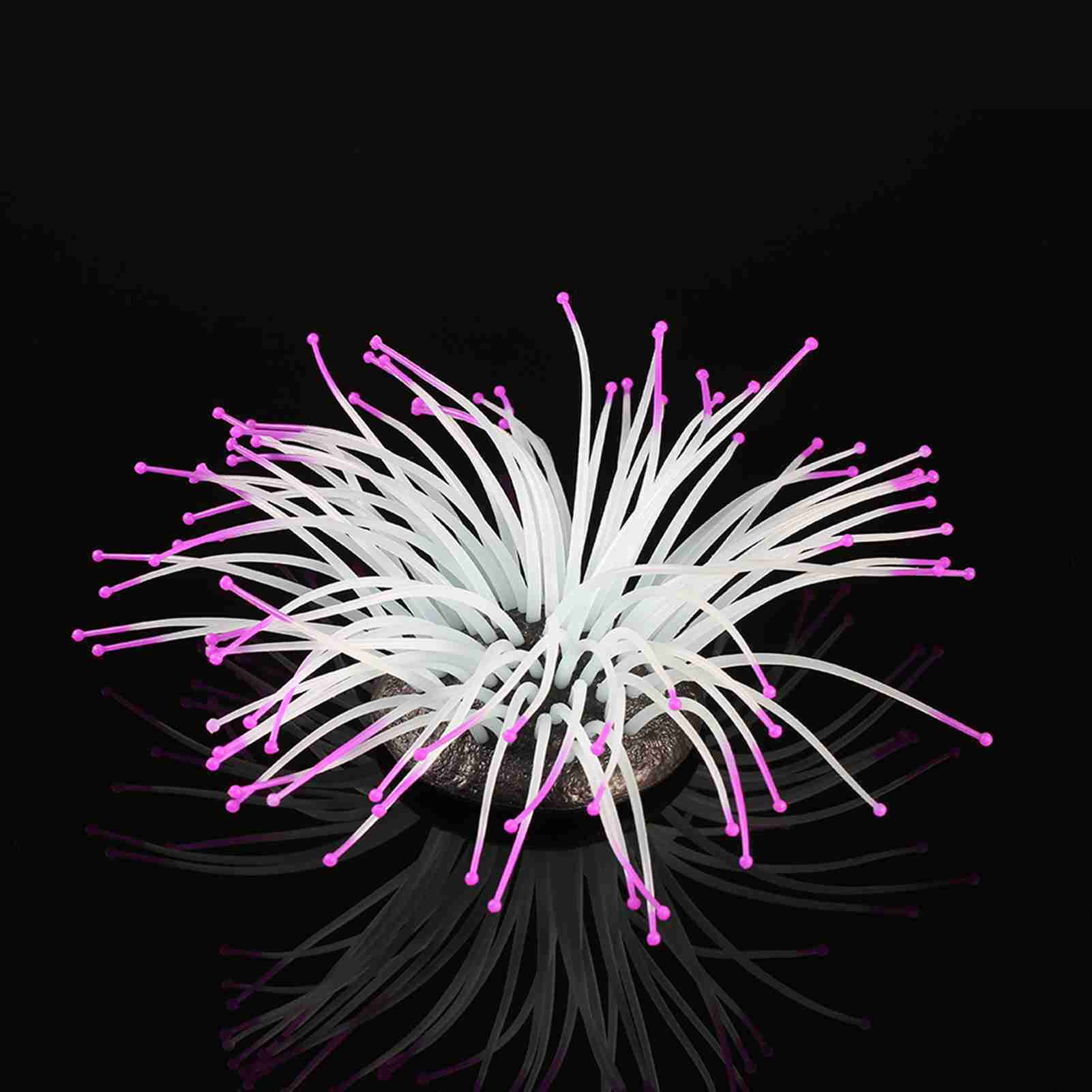 Aquarium Fish Tank Decoration Artificial Silicone Sea Anemone with Glowing Effect Fish Tank Aquarium Ornament