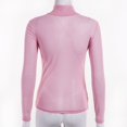 thumbnail image 2 of Haut pour Femmes Col Montant Chemise Transparente Ajustée en Maille Mode Sauvage, 2 of 7