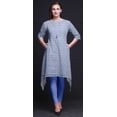 thumbnail image 2 of Bimba Hauts à Imprimé Floral de Marguerites Bleues pour Femmes Kurti Asymétrique Robe d'Été pour Filles XXX-Large, 2 of 6