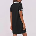thumbnail image 3 of Dvprdro Robe d'Été pour Femme Mode Classique Unie à Manches Courtes Robe Mini Décontractée Ample avec Poches Robe Chemise de Tennis Golf, 3 of 5