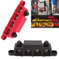 thumbnail image 1 of 250A Power Distribution Block Bus Bar, 4 Terminals, Zinc Alloy and Brass Construction, Convenient for Vehicles and Ships, Suitable for Auto Marine Car Trailer RV Boat, 1 of 7