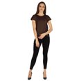 thumbnail image 2 of Inkmeso Solid Short Sleeve Basic T-Shirt For Womens Patch Pocket Casual Summer Basic Top, 2 of 7