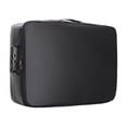 thumbnail image 2 of Fireproof Document Bag Travel File Bag Safety Organizer 3 Layer Document Bag for Black with lock, 2 of 9