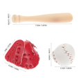thumbnail image 2 of CNKOO 2 Sets Mini Glove Baseball Bat and Ball Set Simulation Props Miniatures Sports Accessories, 2 of 8
