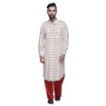 thumbnail image 2 of Atasi Printed Pathani Kurta With Salwar For Men Indian Summer Ethnic Set, 2 of 5