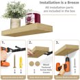 thumbnail image 4 of Sorbus 16" Floating Shelf Set - Wood Hanging Rectangle Wall Shelves (2-Pack), 4 of 6