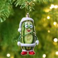 thumbnail image 4 of Amzcrzy Acrylic Cucumber Pendant Multi Functional Acrylic Decorative Christmas Tree Pendant Cute Mini Cucumber Christmas Pendant Holiday Decorations Hanging Decor Garden Decorations, 4 of 5