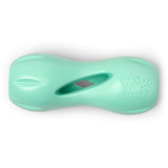 WEST PAW Zogoflex Qwizl Dog Puzzle Treat Toy - Interactive Chewing for Dogs - Dispenses Pet Treats - Brightly-Colored Dog Enrichment Toy for Aggressive Chewers Fetch Catch Large 6.5"" Mint