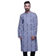 thumbnail image 1 of Atasi Kurta Imprimé pour Hommes Col Mandarin Popeline de Coton Kurta Chemise Décontractée, 1 of 7