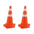 thumbnail image 1 of Ourlova 12 Pack Traffic Safety Cones 28 inch, PVC Orange Cones with Reflective Collars, Parking Training Road Caution Plastic Cones, 1 of 8