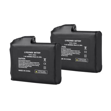 Snow Deer Heated lithium Battery 7.4V 3000mAh Li-Polymer Rechargeable Batteries Pack of 2 for Heated Gloves Mittens Liners Heated Socks