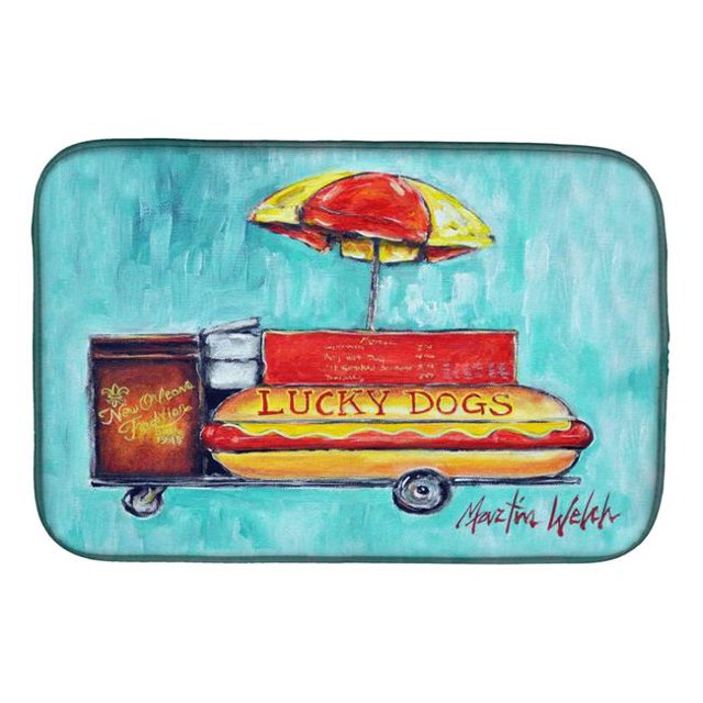 Carolines Treasures MW1279DDM Lucky Dog For Me Dish Drying Mat
