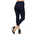 thumbnail image 2 of Hitime High Waisted Capri Leggings for Women Tummy Control Workout Pants for Women, Capri Length Navy S-M, 2 of 7