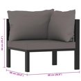 thumbnail image 2 of vidaXL Sofa Sectionnel d'Angle avec Accoudoir Gauche en Résine Tressée Anthracite, 2 of 8