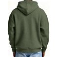 thumbnail image 5 of Yuyuzo Mens Hoodies Quarter Zip Drawstring Long Sleeve Shirts Casual Textured Loose Sweatshirts Pullover with Pockets, 5 of 5
