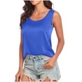 thumbnail image 1 of UPPADA Womens Shapewear Tank Top with Built In Bra Seamless Body Shaper Slimming Compression Camisole Tank Tops Seamless Cami Tank Top Stretch Comfy Soft Base Tees Blue,S, 1 of 6